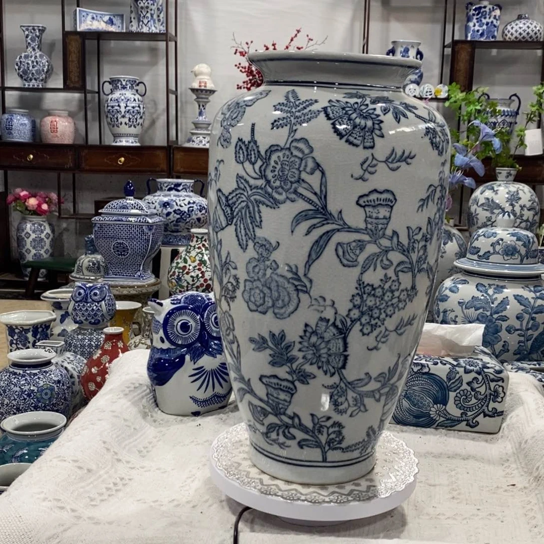 【闪购商品】摆件冰裂纹萝卜瓶摆件……