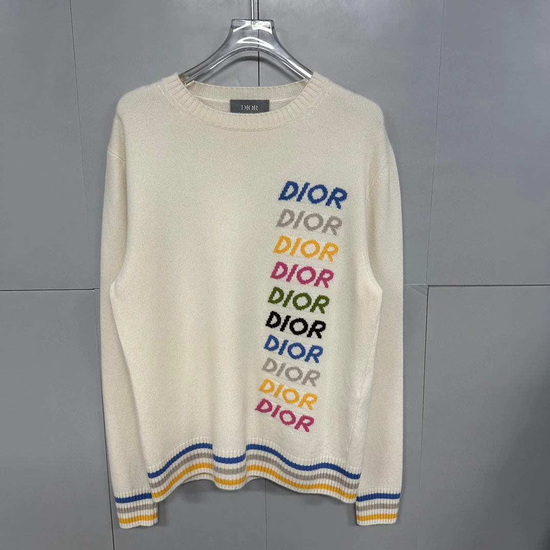 全新/Dior 迪奥 ss24 彩色字母针织毛衣 M码 P00778