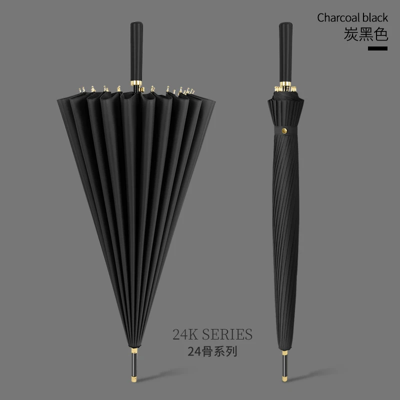 24骨雨伞自动大号超大双人直杆长柄伞全自动礼品伞雨伞l