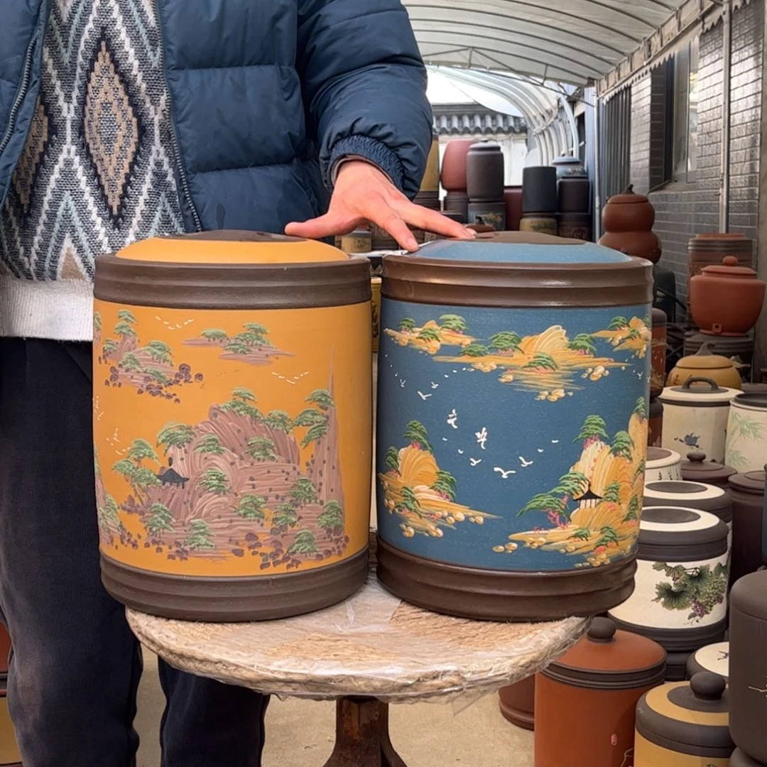 紫砂茶叶罐12 饼茶叶罐