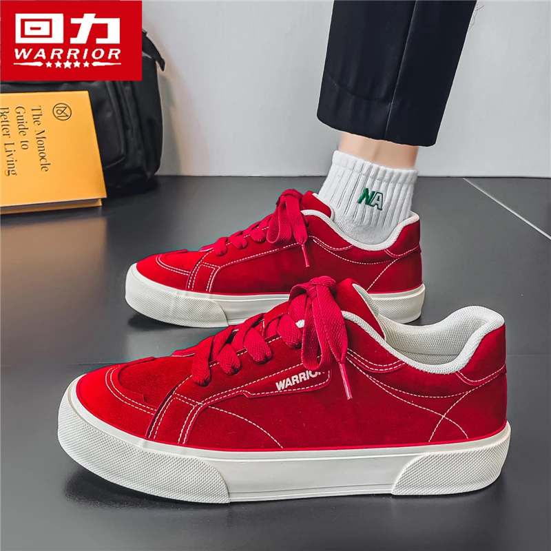 回力男鞋冬季2025新款运动软底帆布休闲板鞋安哥拉红鞋青少年潮鞋