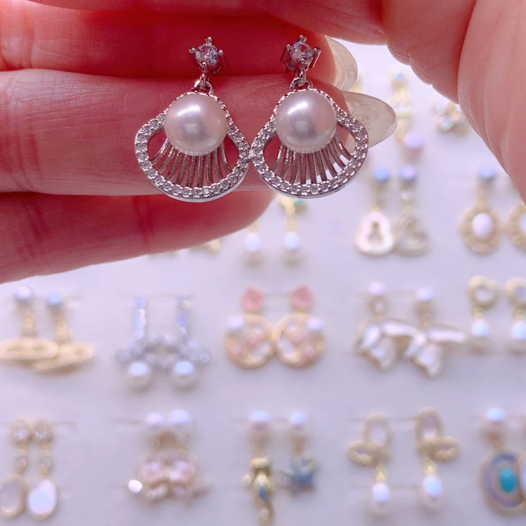 耳饰淡水珍珠合金