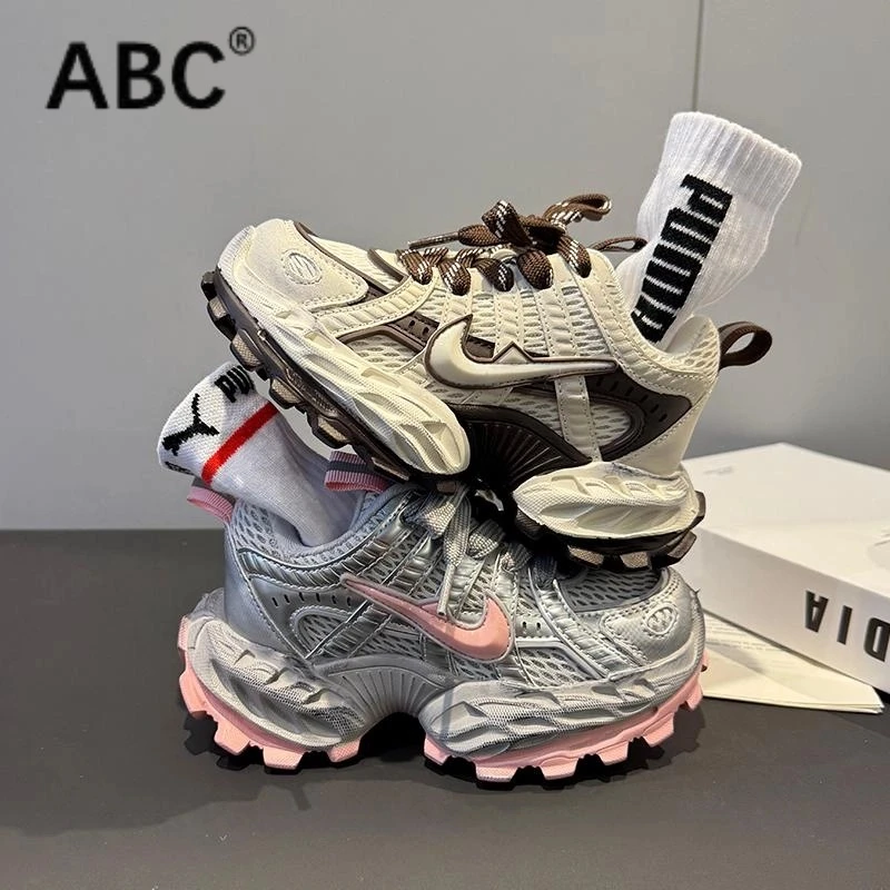 ABC男女童老爹鞋2025春季新款超轻运动鞋中大童走秀款轻便跑步鞋