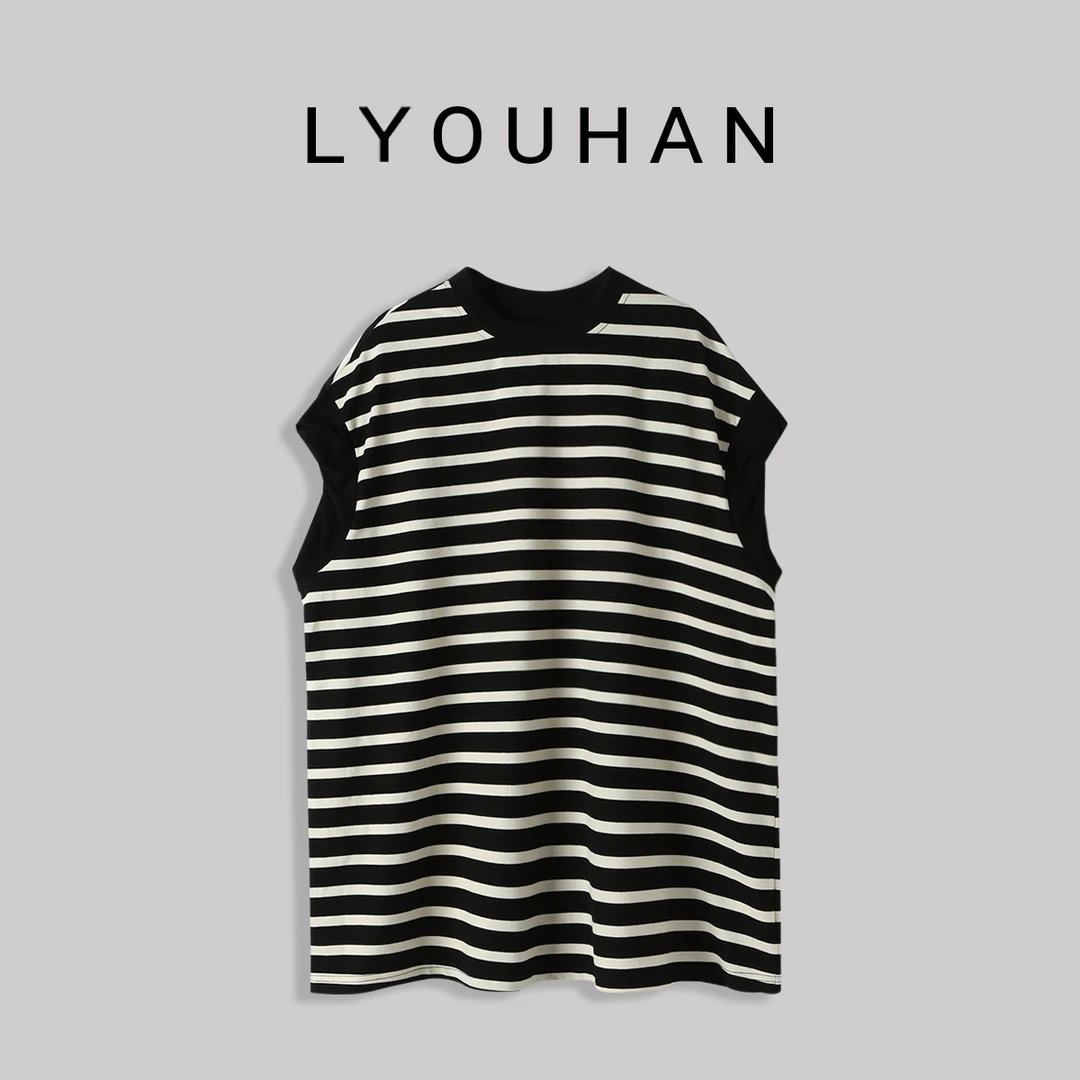 【收口袖条纹】2024小众设计百搭长版上衣 2305A767