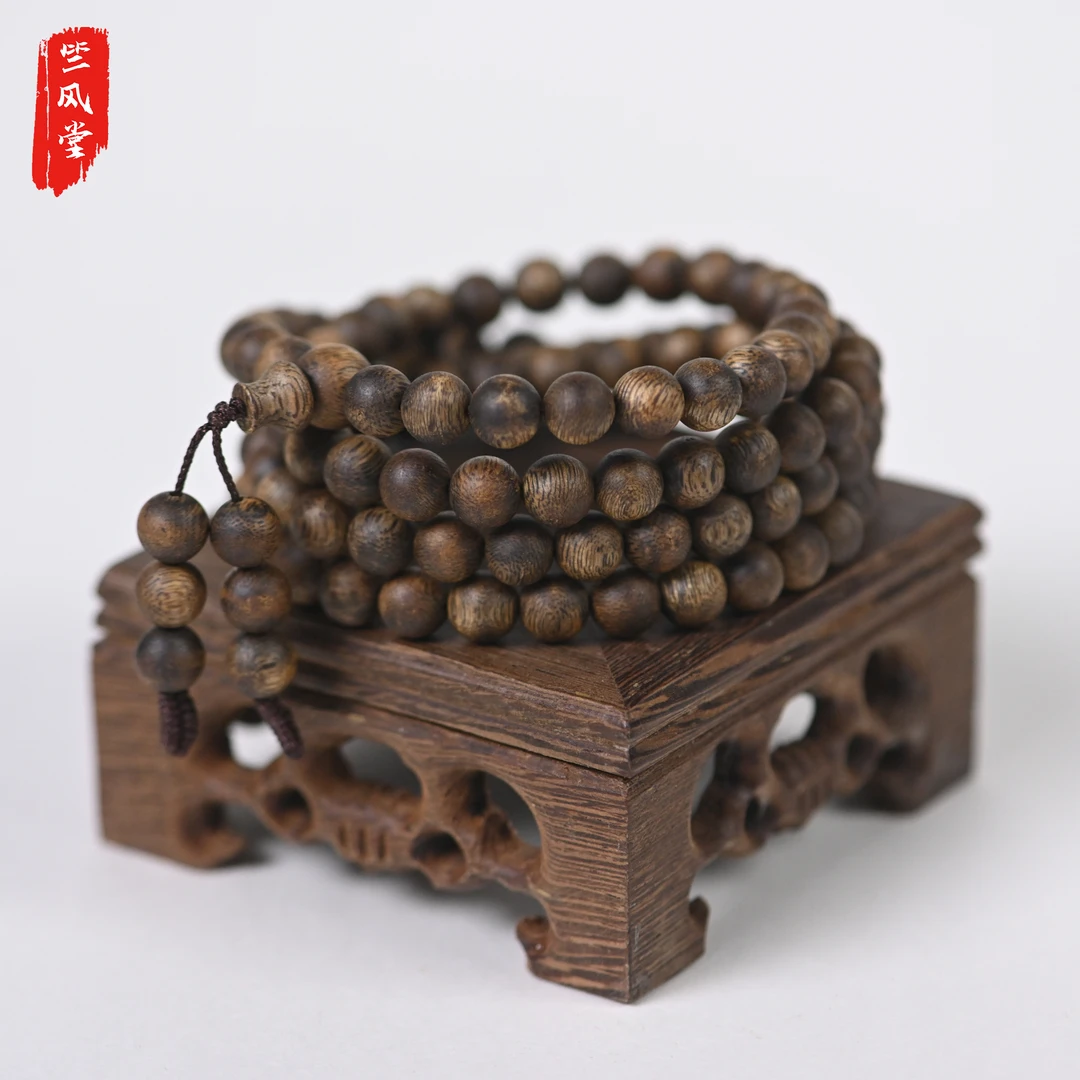 沉香高结油8mm108多圈奇楠沉香手串不压油【多样性发其一】