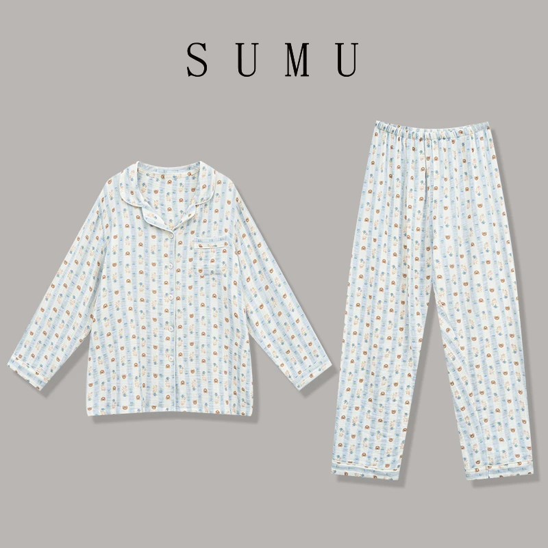 宿慕SUMU 女款套装 2-27春季2025新款时尚百搭套装睡衣M000BX