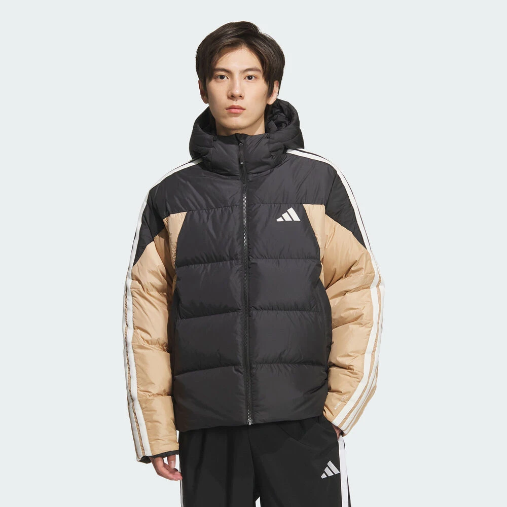 adidas阿迪达斯冬季男子3S PUFF D JKT运动休闲连帽羽绒服KC2495