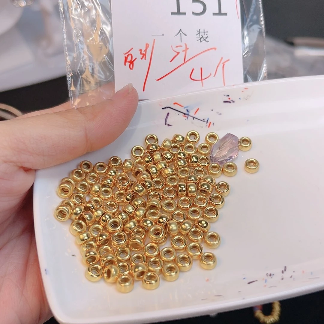 水晶珠宝半成品银S925镀金镶嵌151