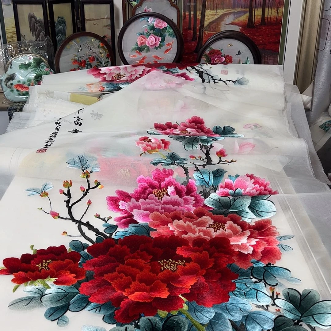 ***缘刺绣纯手工刺绣画