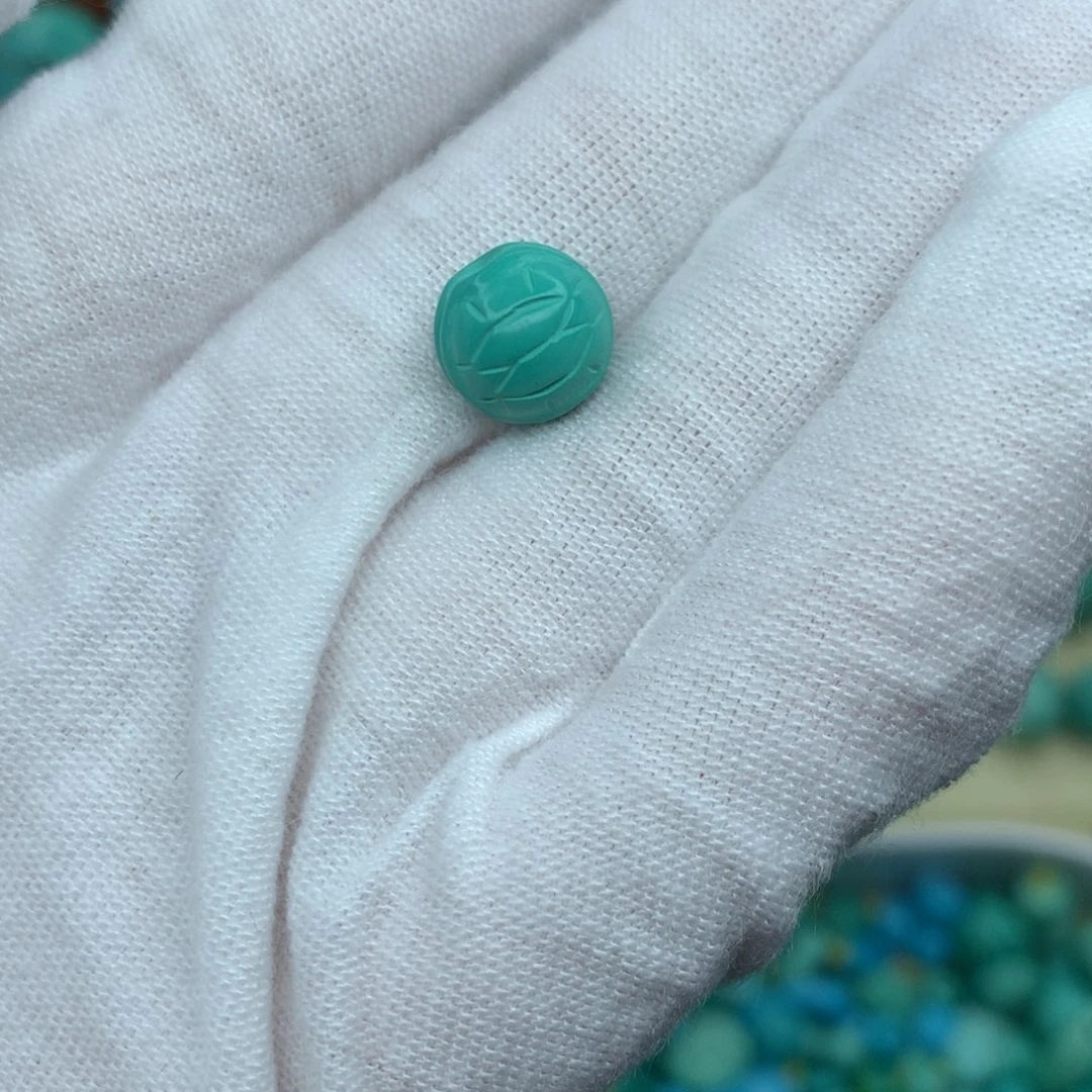 高瓷蓝绿双面小富甲尺寸10