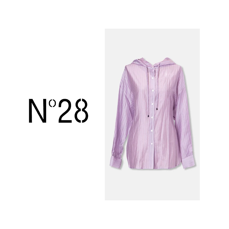 【N°28】设计师女装上衣衬衫8311W054春季服饰夏季外套条纹时尚