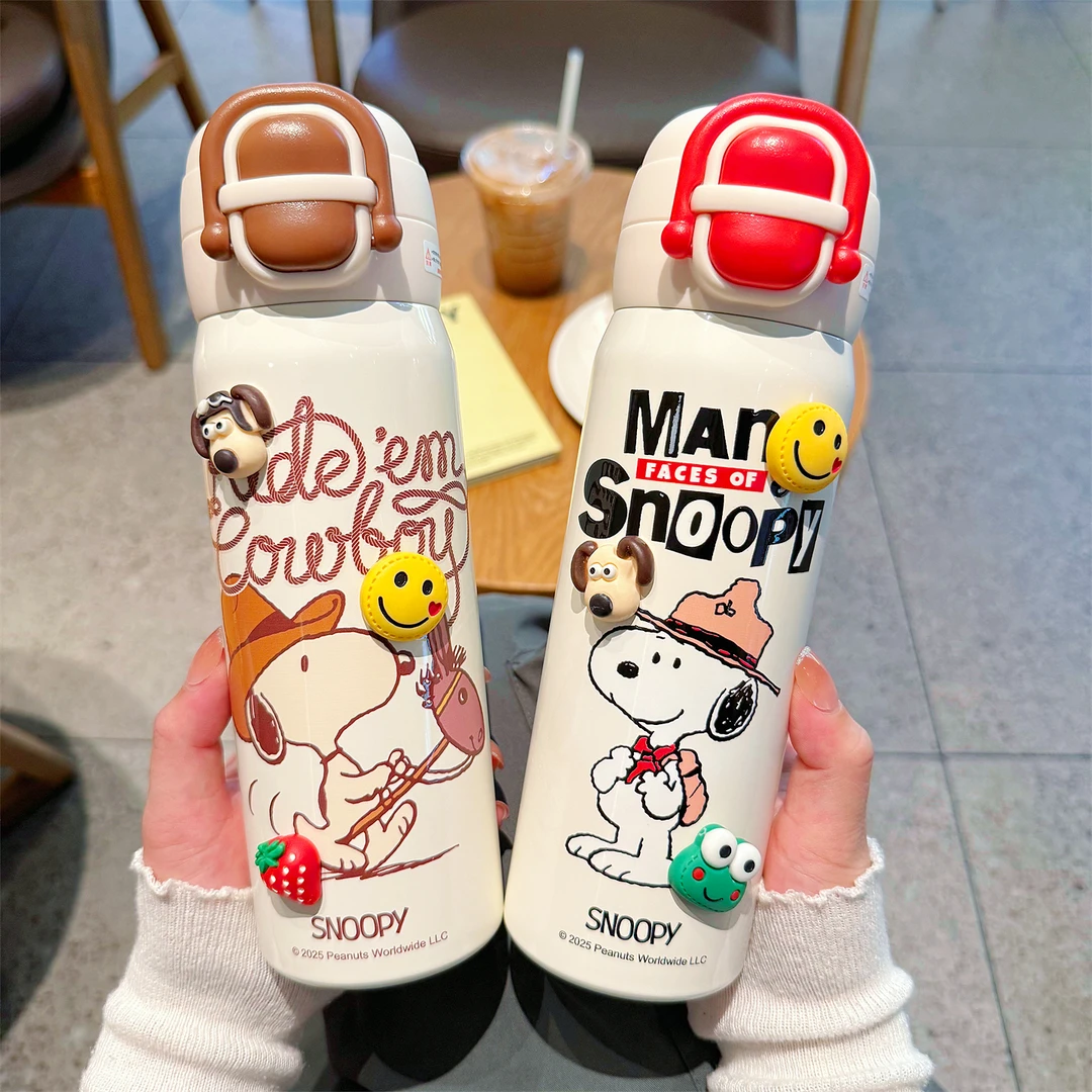 可爱儿童316L保温杯新款男女孩上学专用吸管水杯学生大容量双饮杯