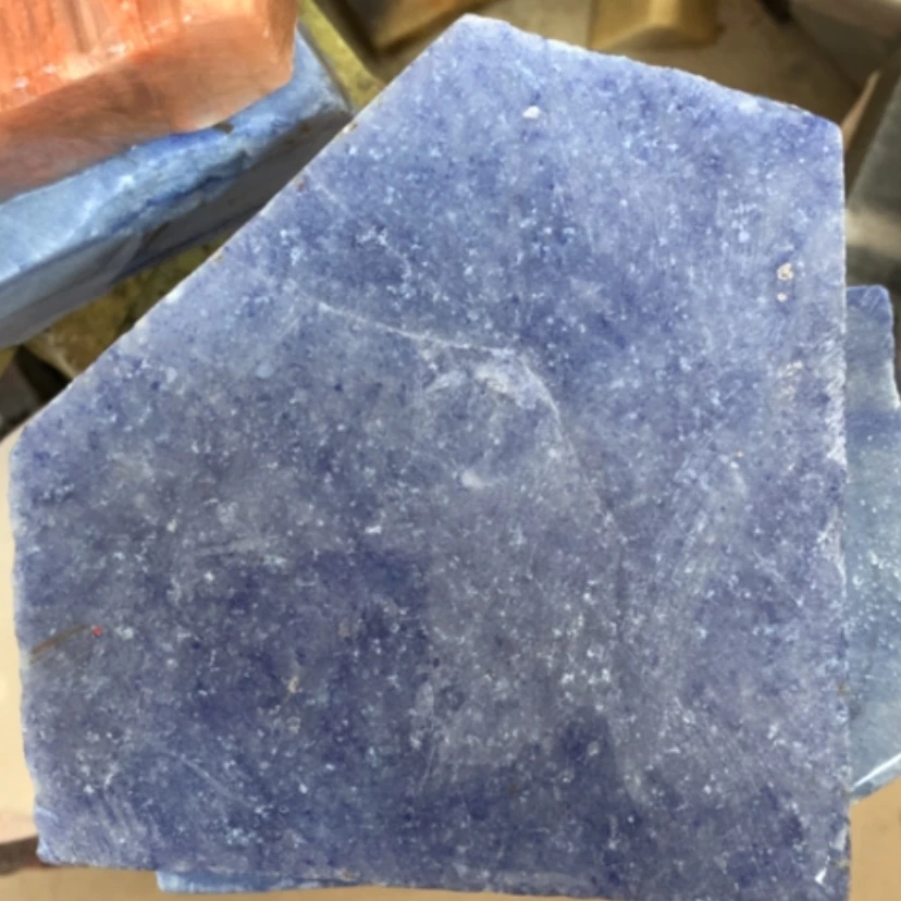 【闪购商品】未镶嵌手镯石英岩玉雪花蓝东陵