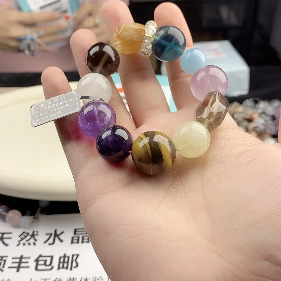 银S925镀金镶嵌手链水晶