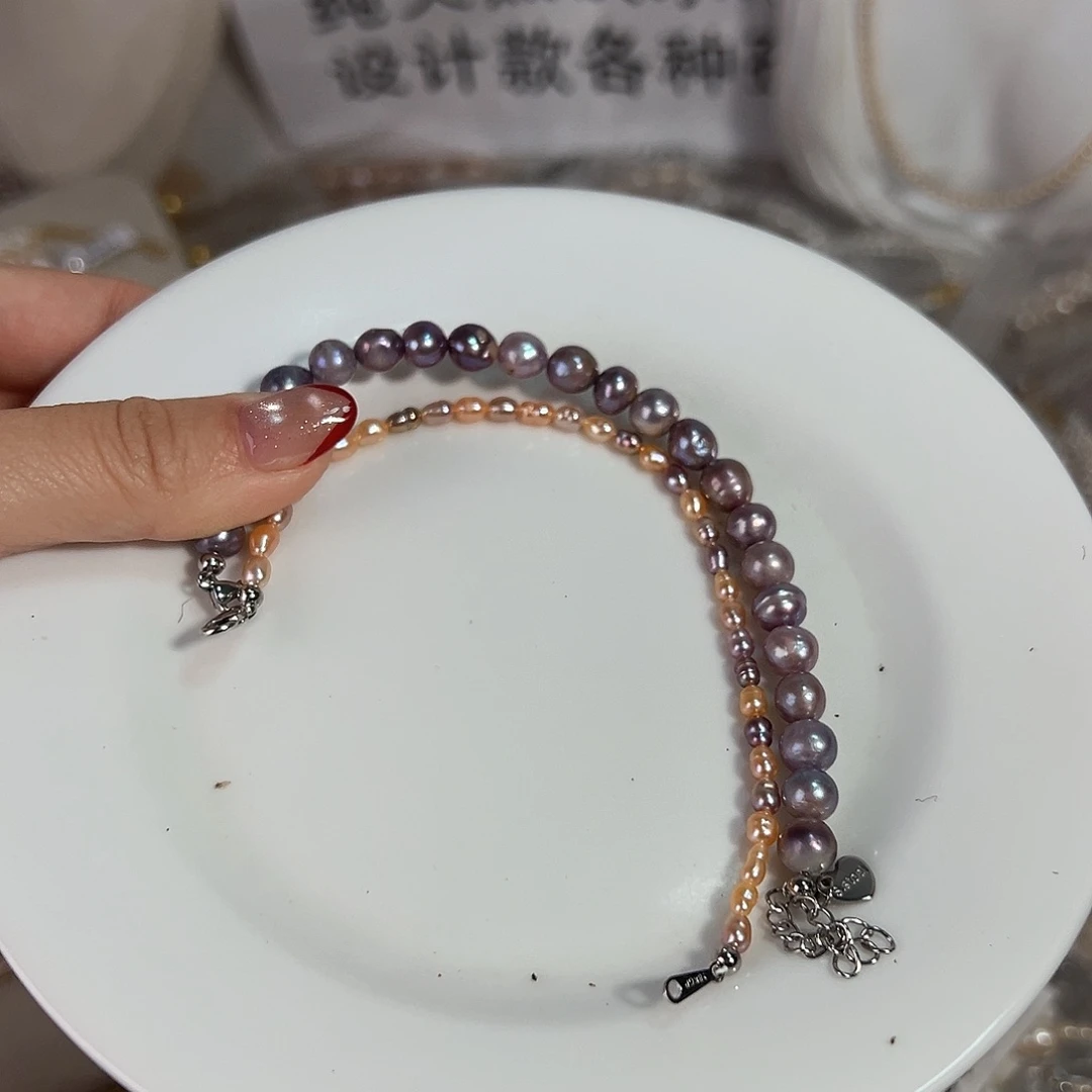 钛钢淡水珍珠天然淡水珍珠