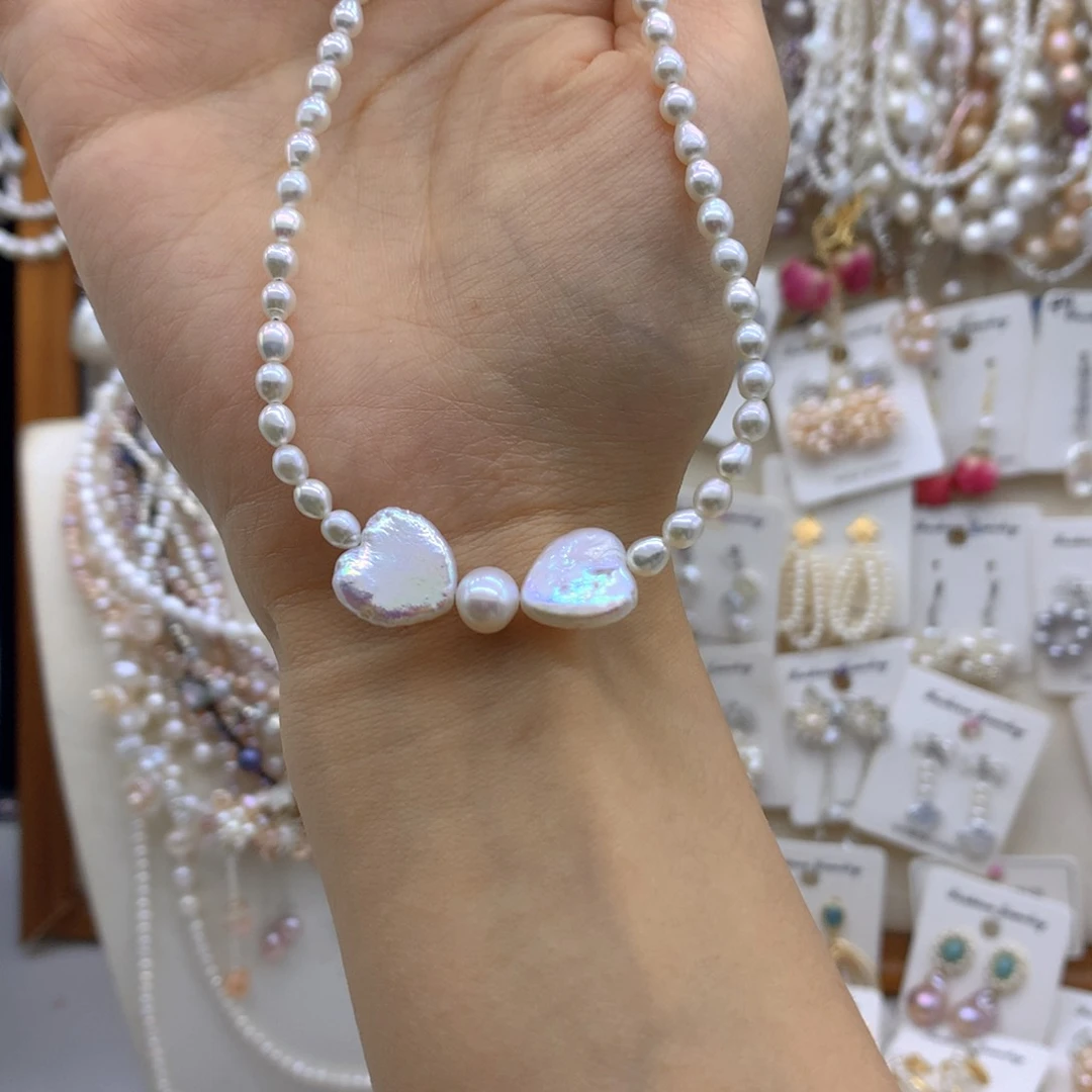 合金淡水珍珠耳饰D****y