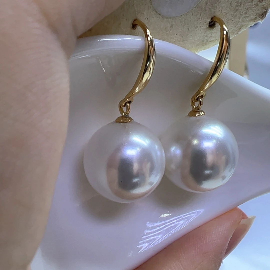 银S925镶嵌淡水珍珠耳饰