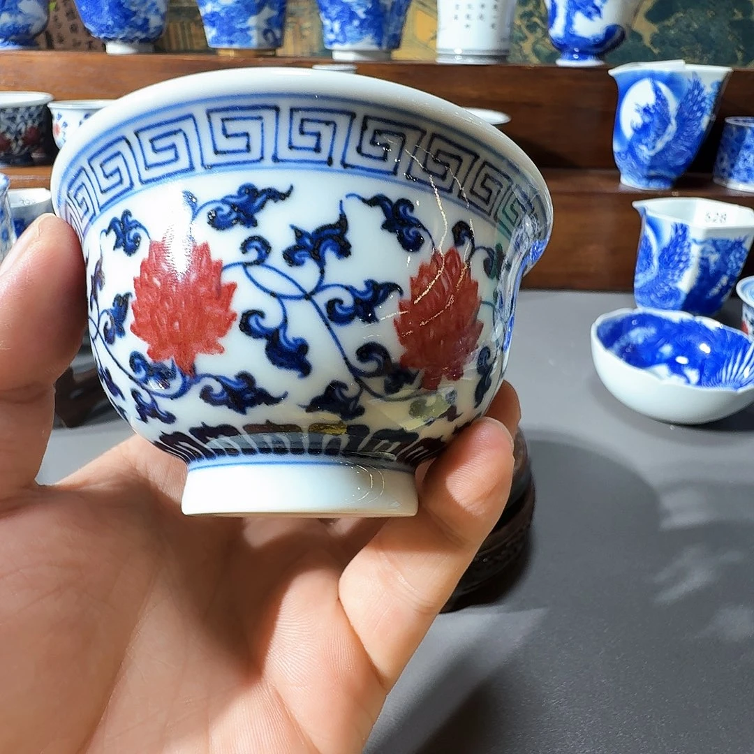 泥塑主人杯手工手绘
