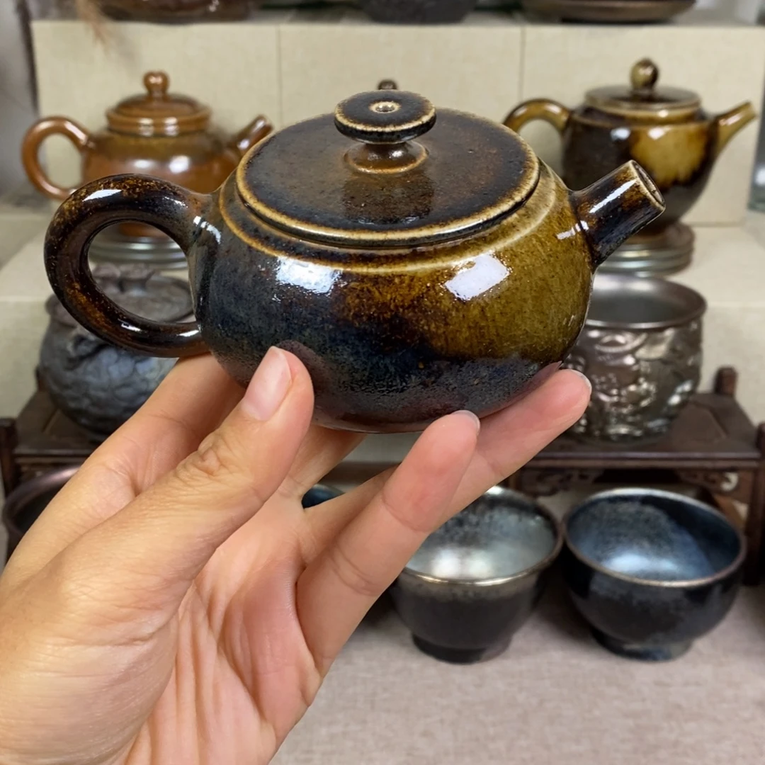 香***菜建水紫陶柴烧茶壶