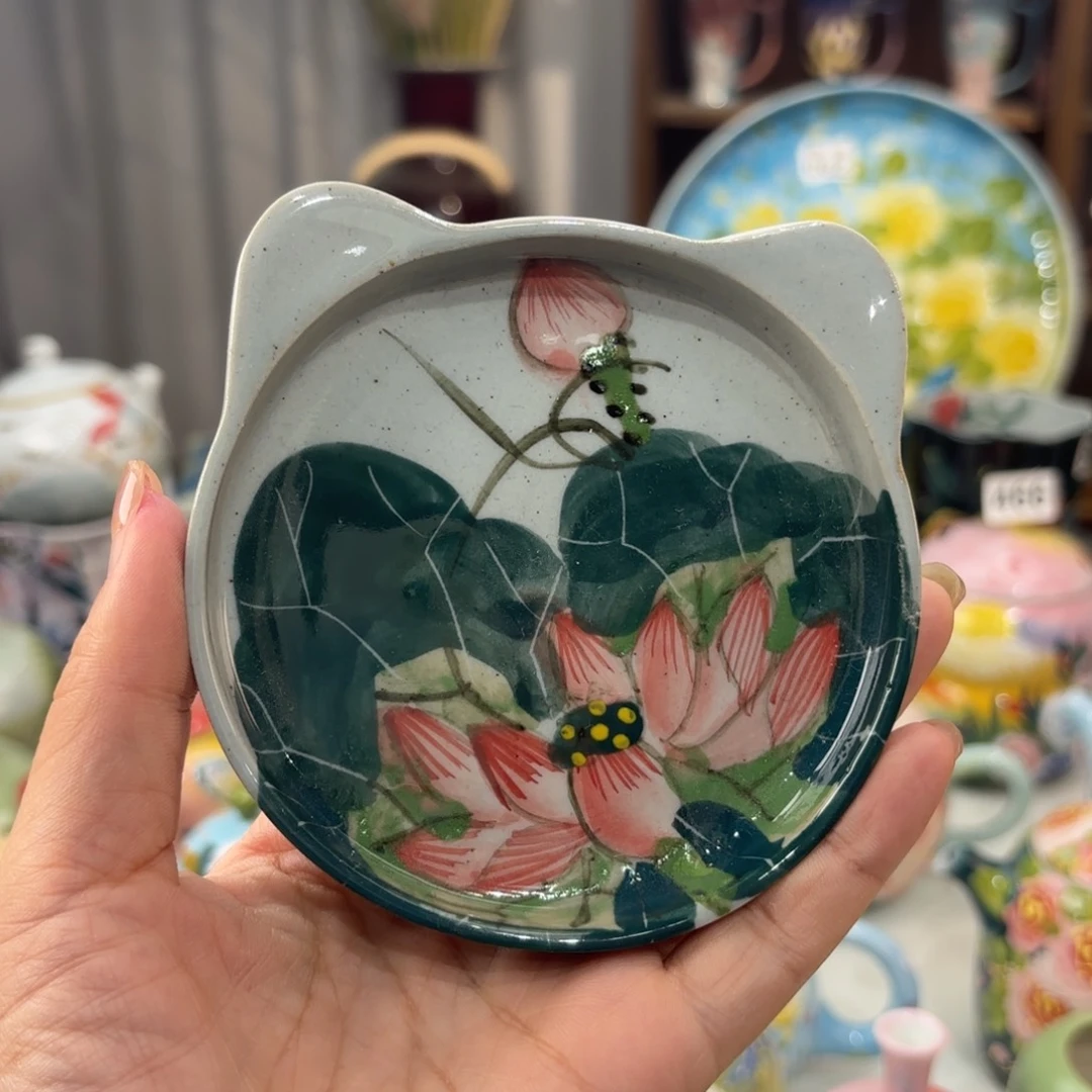 瓷片景德镇手绘高温釉下彩陶瓷茶具