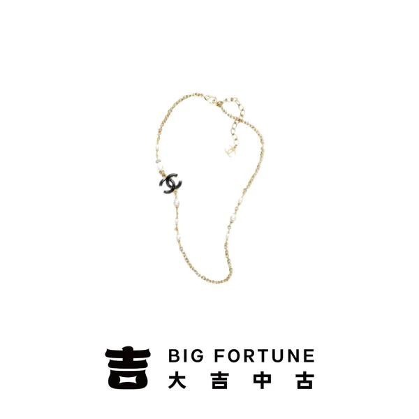 大吉中古/Chanel香奈儿23k珐琅珍珠项链