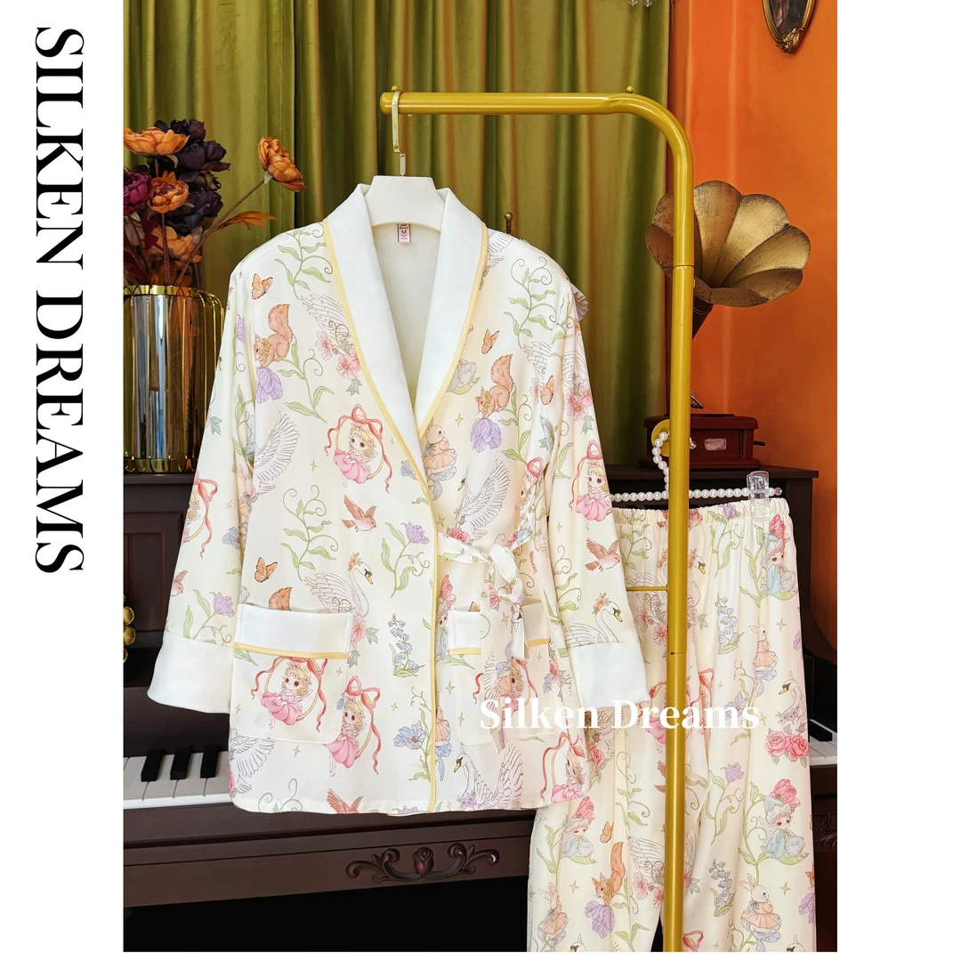 【春日絮语|花影呢喃】冬季可爱潮流海岛绒厚款睡衣家居服套装6