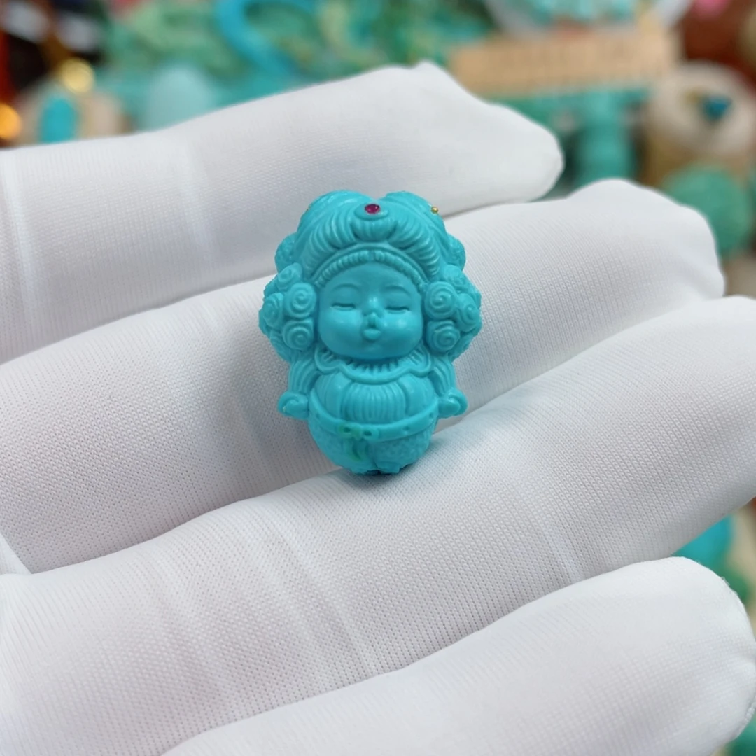 未镶嵌绿松石珠宝奇石皇家蓝嘟嘟