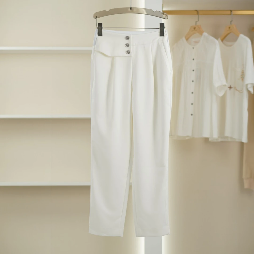 麦迪尚品【H】K223女装时尚高腰长裤品牌折扣撤柜 D组