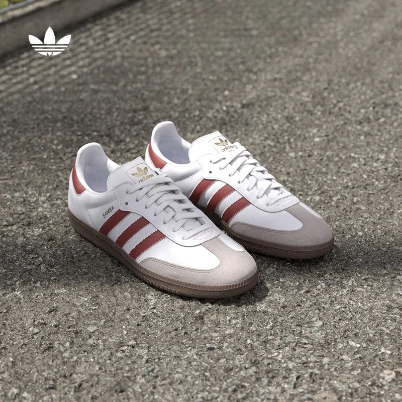 阿迪达斯官方三叶草「T头鞋」SAMBA OG经典板鞋德训鞋男女 JH8798
