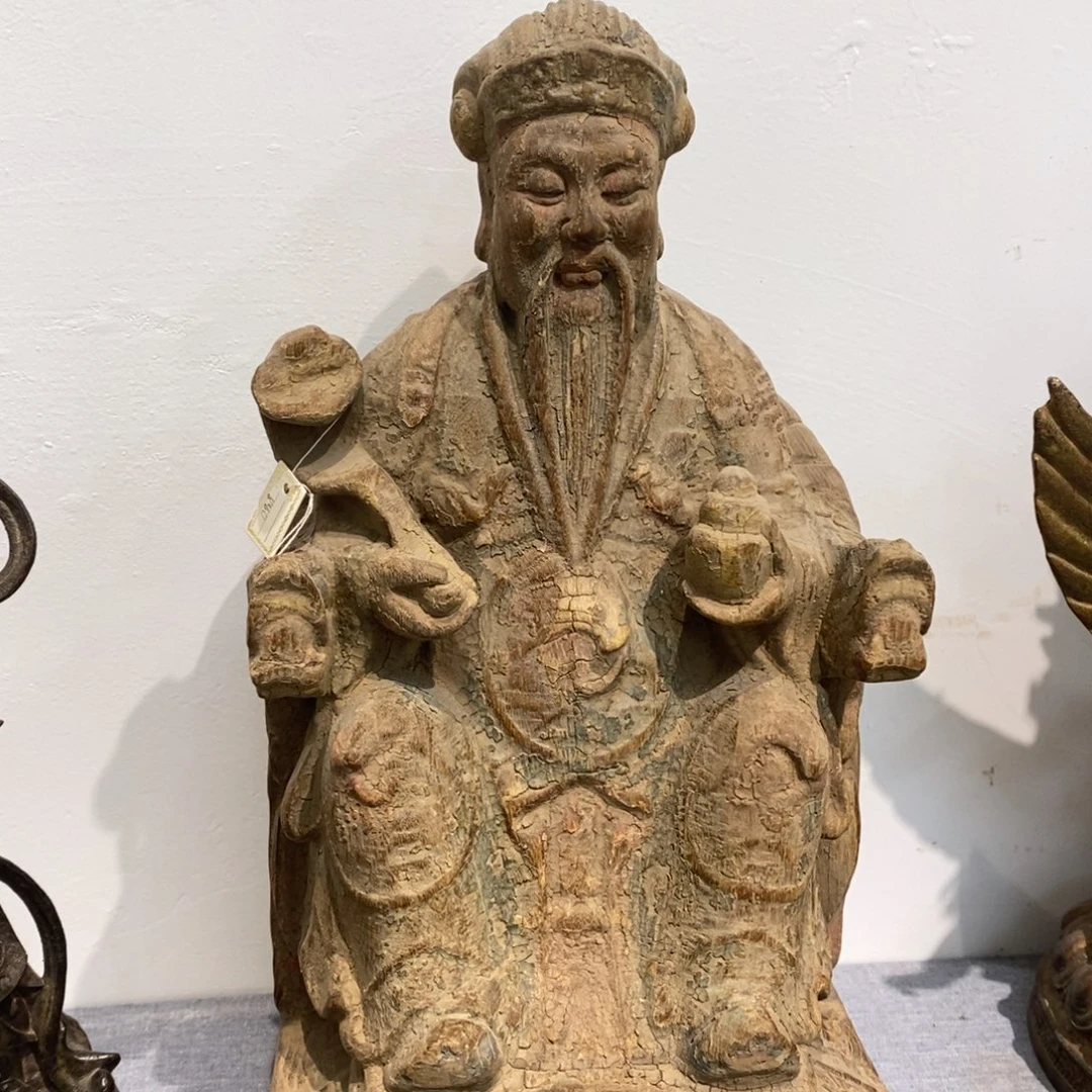 木财神爷木雕摆件