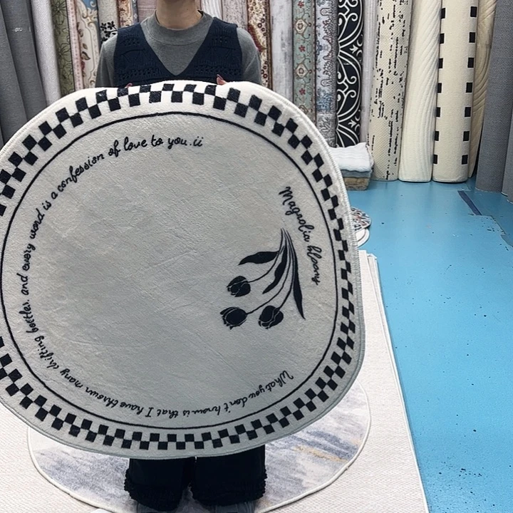 混纺加厚棉布底仿羊绒直径一米圆全新特价福利