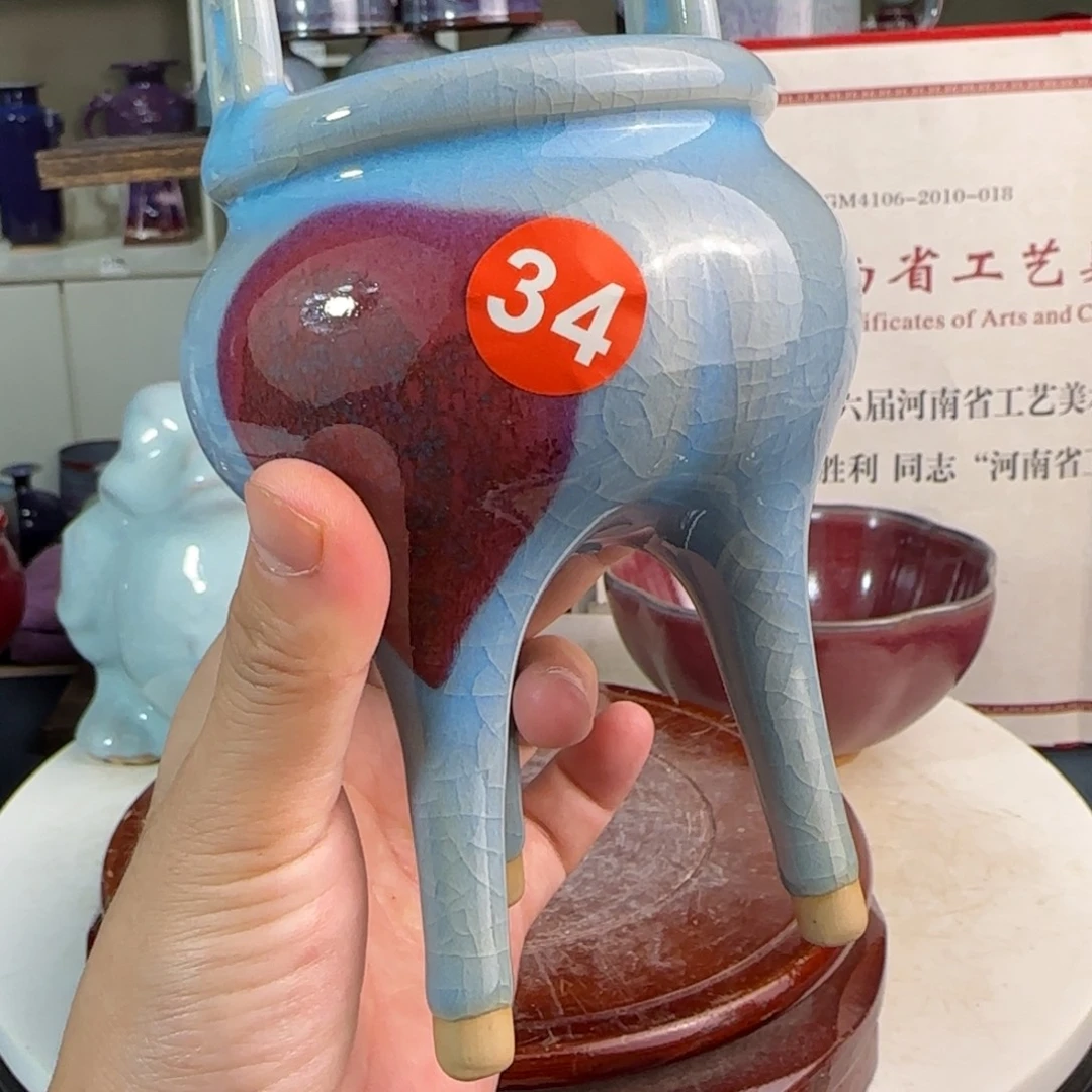摆件郑家钧窑摆件