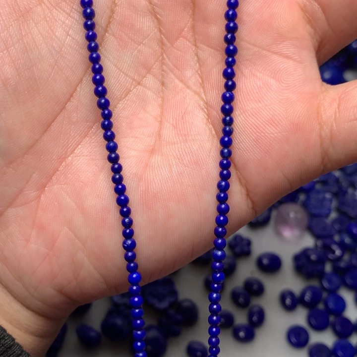 青金石未镶嵌3mm长链39cm