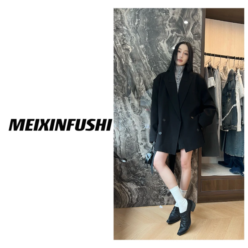 【Mei Xin】双排扣设计西装外套/6187/C