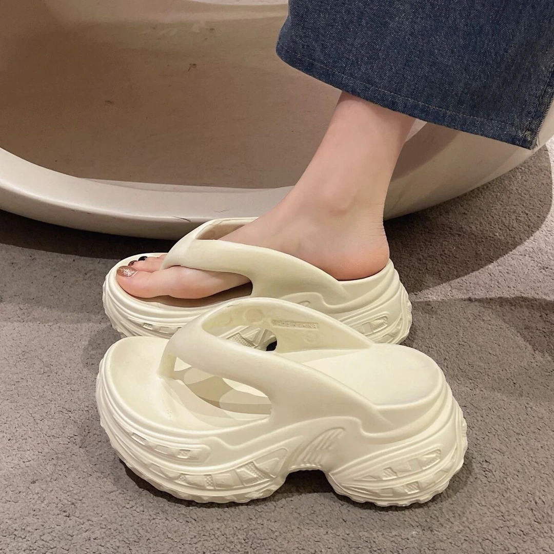 厚底eva老爹鞋 一字 人字拖（微瑕疵）