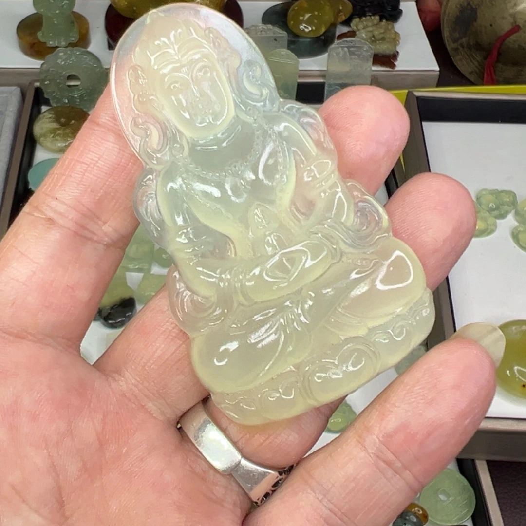 ꩵ***ꦙ岫玉未镶嵌颈饰精品白冰