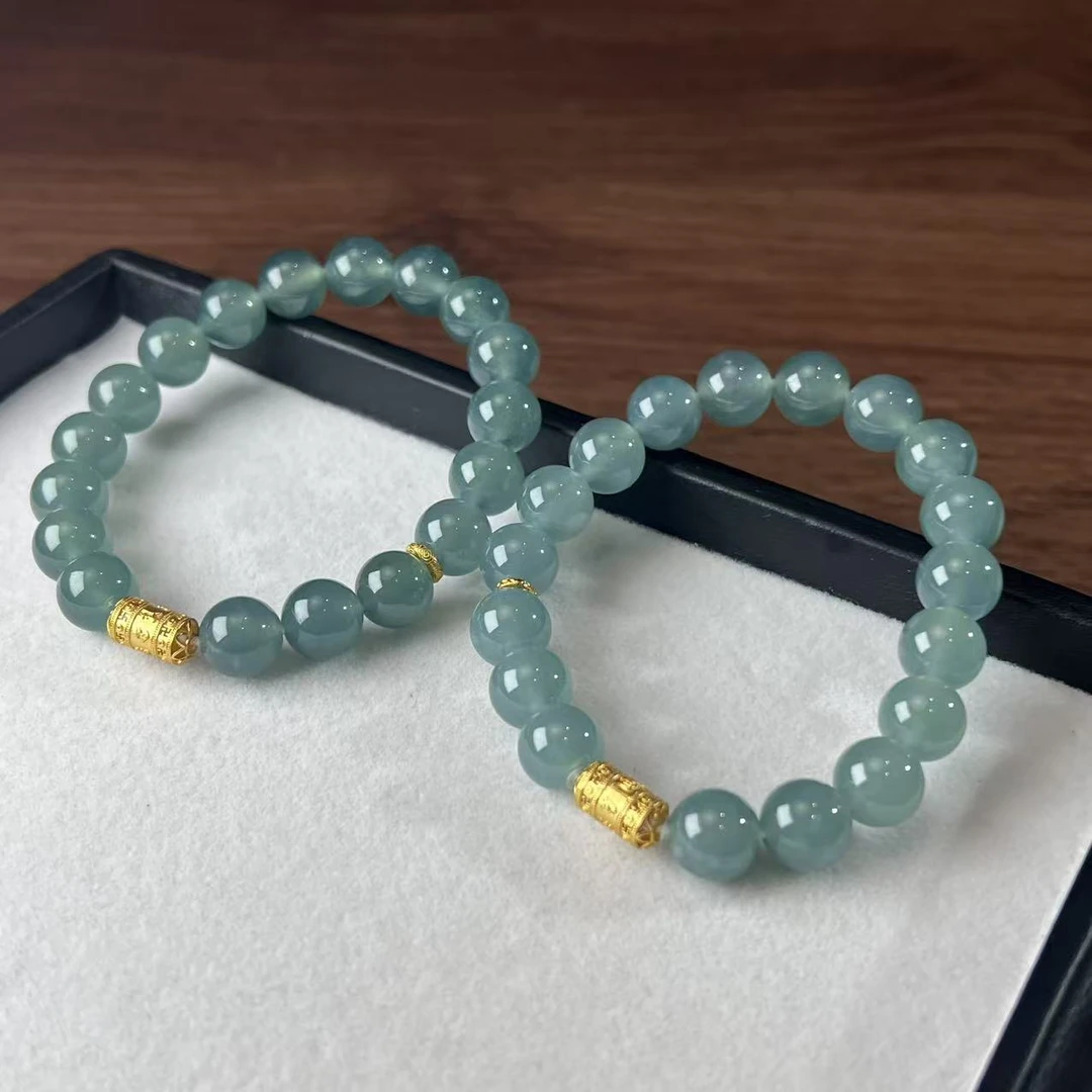 【睿泽鉴宝】S925翡翠圆珠手串多样性发一9mmGG0241