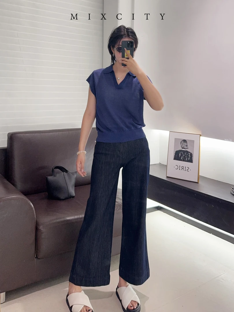 【亚楠本楠】云纱衫◆莱赛尔桑蚕丝和纸纱线光泽柔和针织衫8091