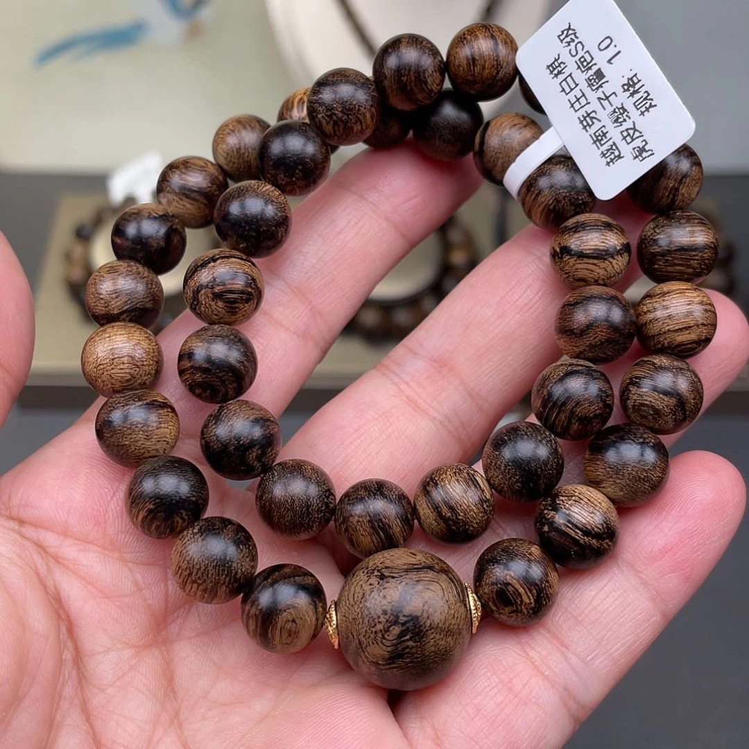 沉香手串➕越南芽庄白棋虎皮瘿子瘤疤s