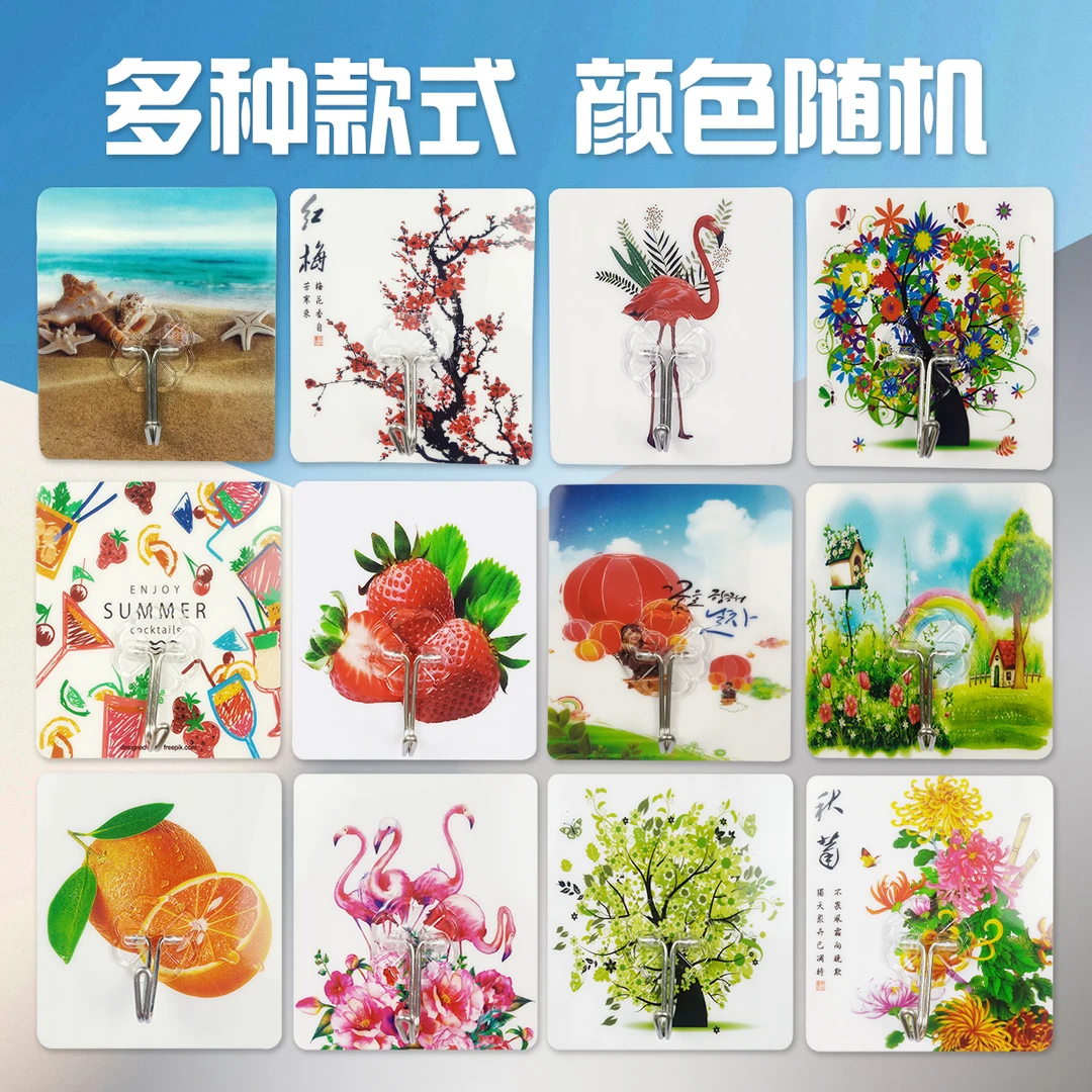 不锈钢挂钩强力粘胶贴墙壁厨房强力承重免打孔无痕门后粘钩挂衣钩