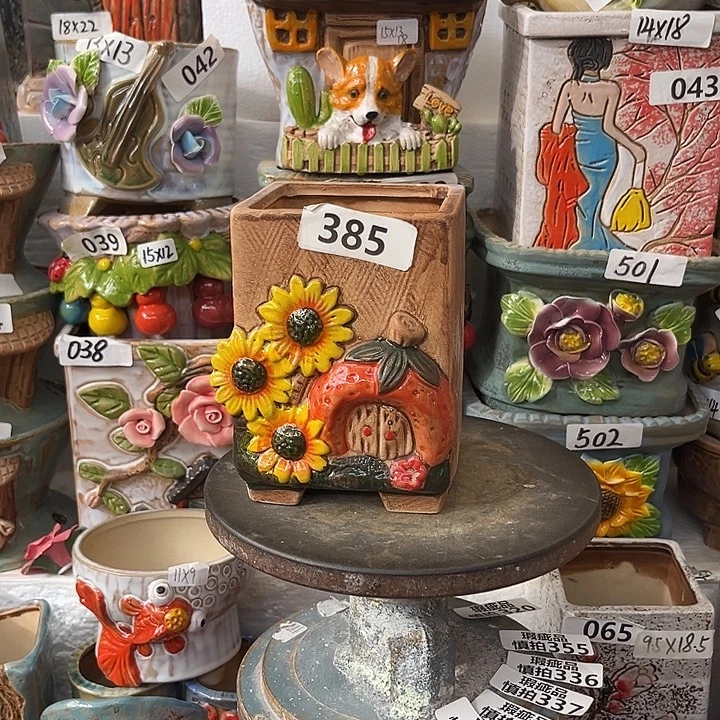 粗陶材质多肉花盆