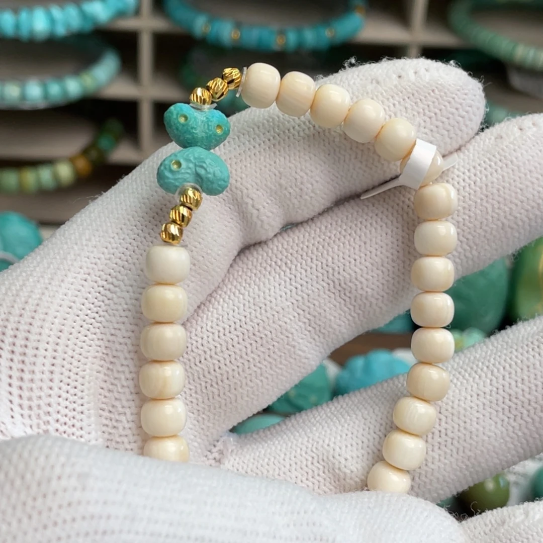 绿松石未镶嵌爱心单圈3