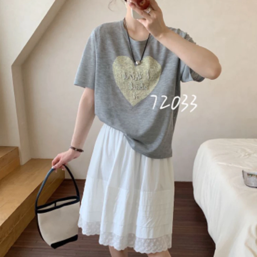 中长裙法式高腰纯色休闲风半身裙短裙蕾丝裙子夏季