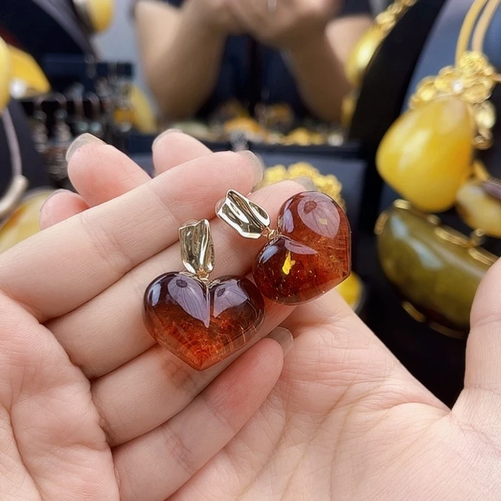 琥珀银S925镶嵌裸石