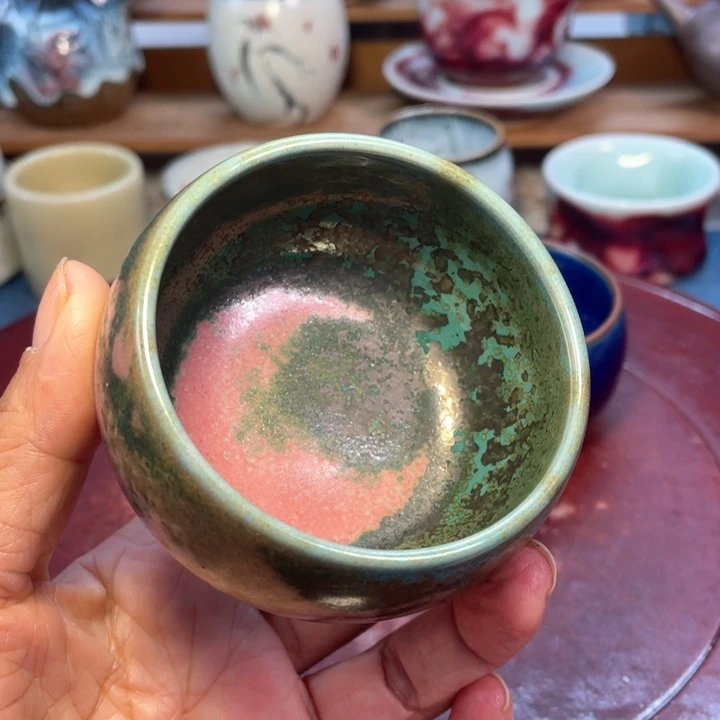 摆件钧瓷炉钧罗汉杯