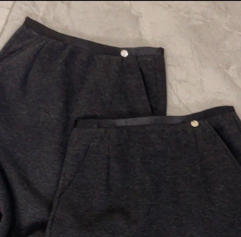 2024冬季半身裙黑色高腰开叉显瘦中长款裙子