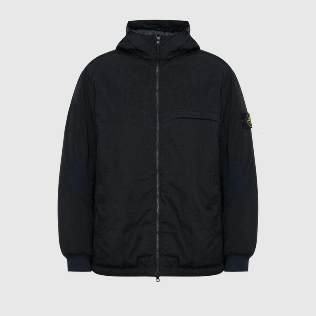 【断码特价】Stone Island石头岛 金属尼龙棉服冲锋衣 深蓝色