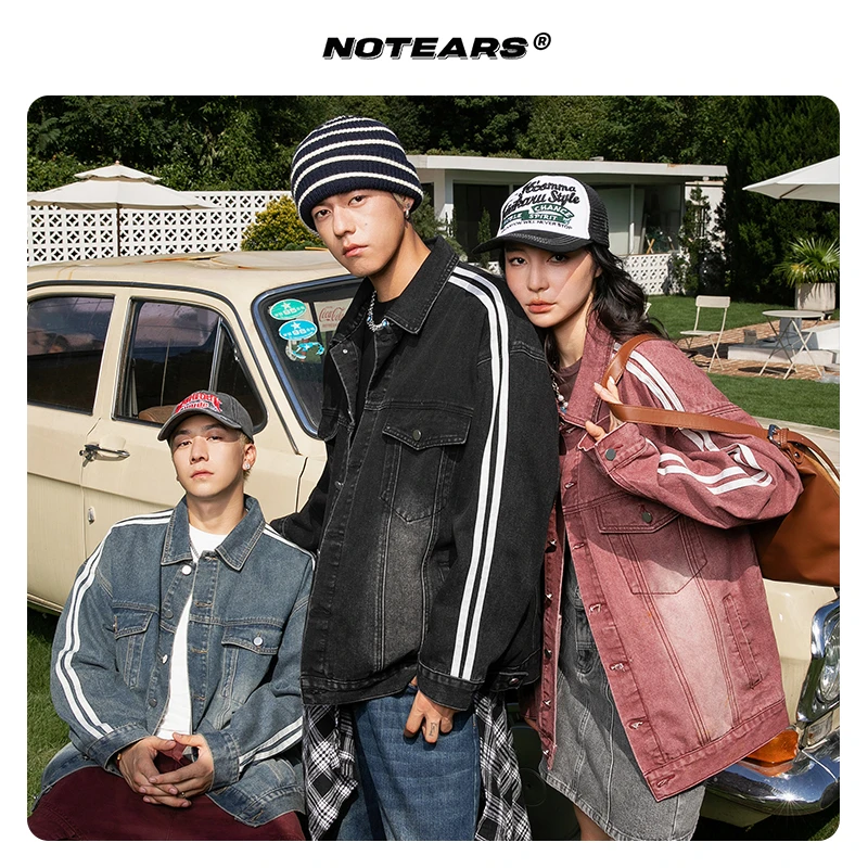 Notears 没有眼泪 复古水洗水洗做旧男女同款牛仔外套N01