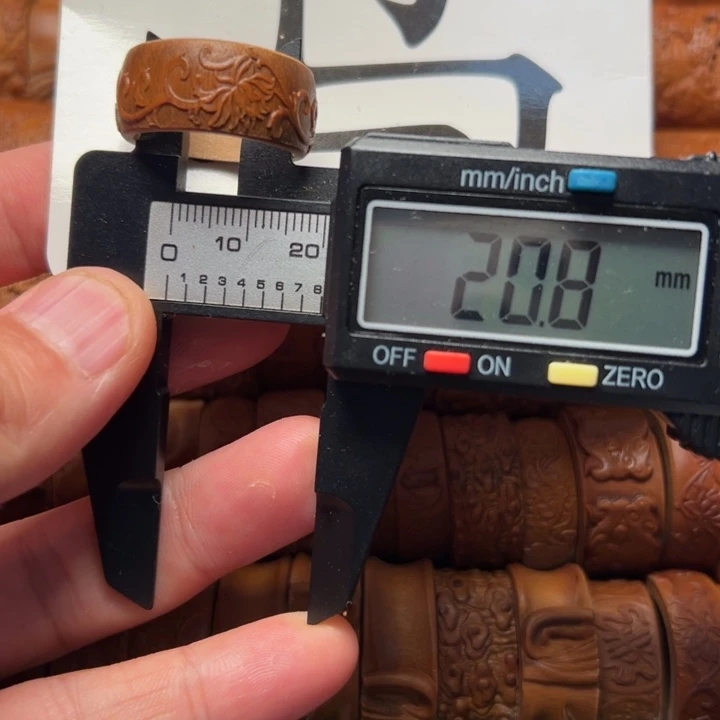 老煤竹雕刻指环01