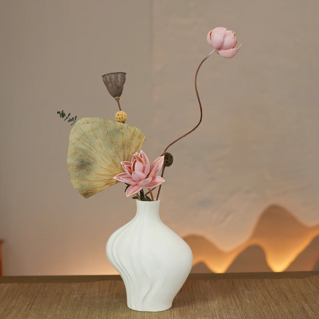 【思慕】手工干花风干荷叶植物花材插花设计餐桌花家居装饰品